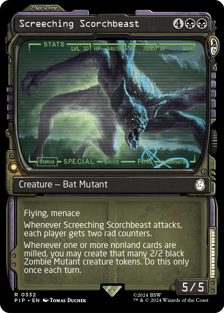 Screeching Scorchbeast (Showcase) [Fallout] Foil