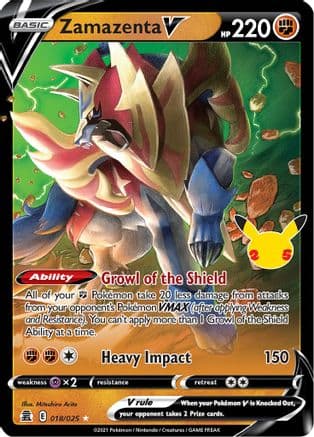 Zamazenta V 018/25 - Celebrations Holofoil
