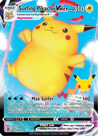 Surfing Pikachu VMAX 009/25 - Celebrations Holofoil