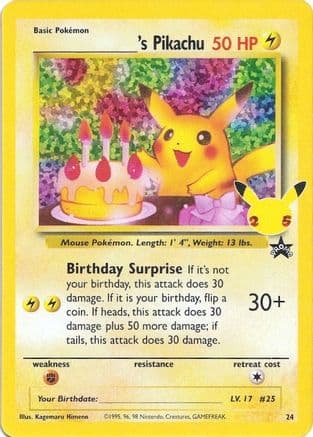 ______'s Pikachu 024/25 - Celebrations Classic Collection Holofoil