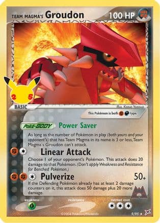 Team Magma's Groudon 009/25 - Celebrations Classic Collection Holofoil