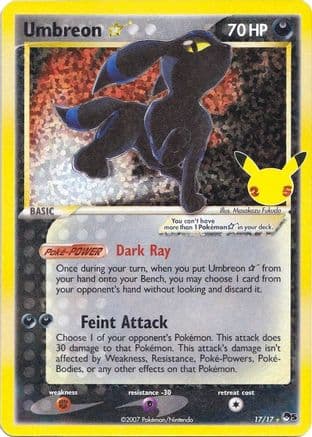 Umbreon Star 017/25 - Celebrations Classic Collection Holofoil