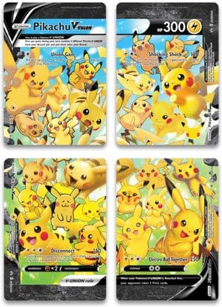 Pikachu V-Union [Set of 4]  - Holofoil SWSH Sword & Shield Promo Cards - Promo