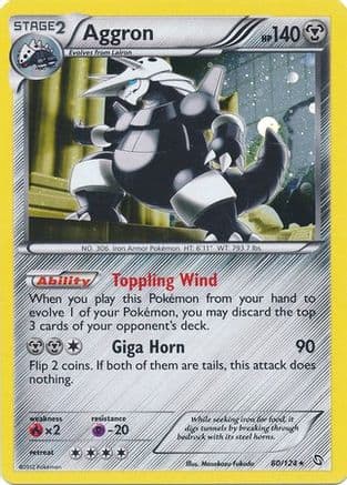Aggron (Cosmos Holo) 80/124 - Blister Exclusives Holofoil