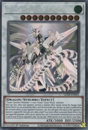 Crystal Clear Wing Synchro Dragon [LED8-EN005] Ghost Rare
