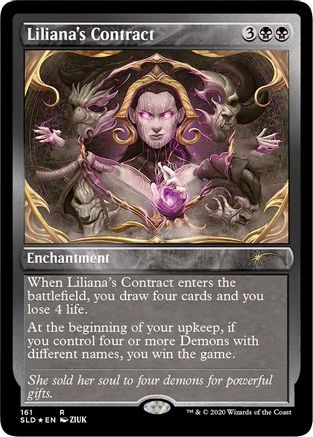 Liliana's Contract (161) (Foil Etched) (161) [Secret Lair Drop Series]  Foil