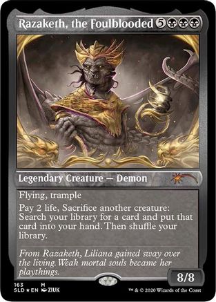 Razaketh, the Foulblooded (Foil Etched) (163) [Secret Lair Drop Series]  Foil