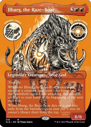 Ilharg, the Raze-Boar (Foil Etched) (318) [Secret Lair Drop Series]  Foil