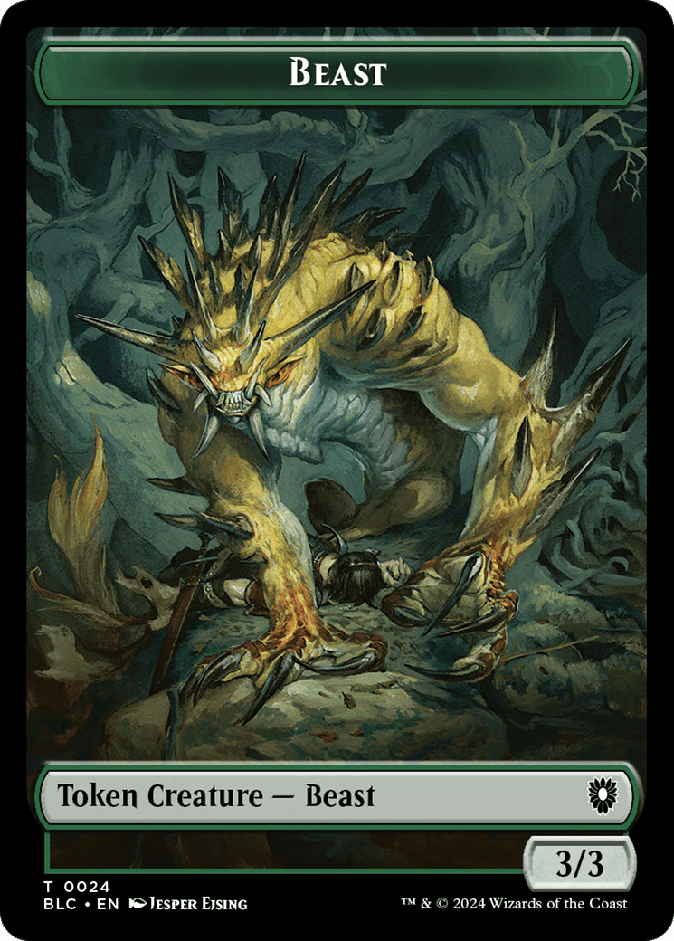 Beast (024) // Treasure Double-Sided Token [Bloomburrow Commander Tokens]