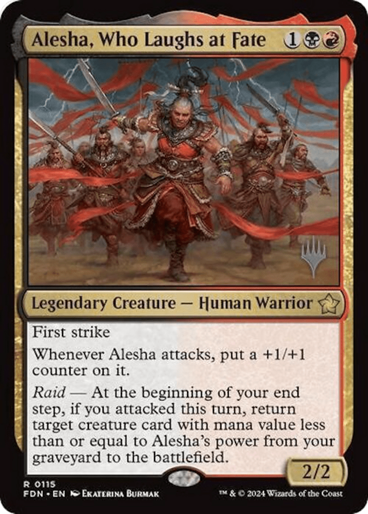 Alesha, Who Laughs at Fate (115) [Promo Pack: Aetherdrift]  Foil