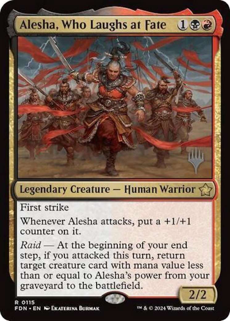 Alesha, Who Laughs at Fate (115) [Promo Pack: Aetherdrift]  Foil