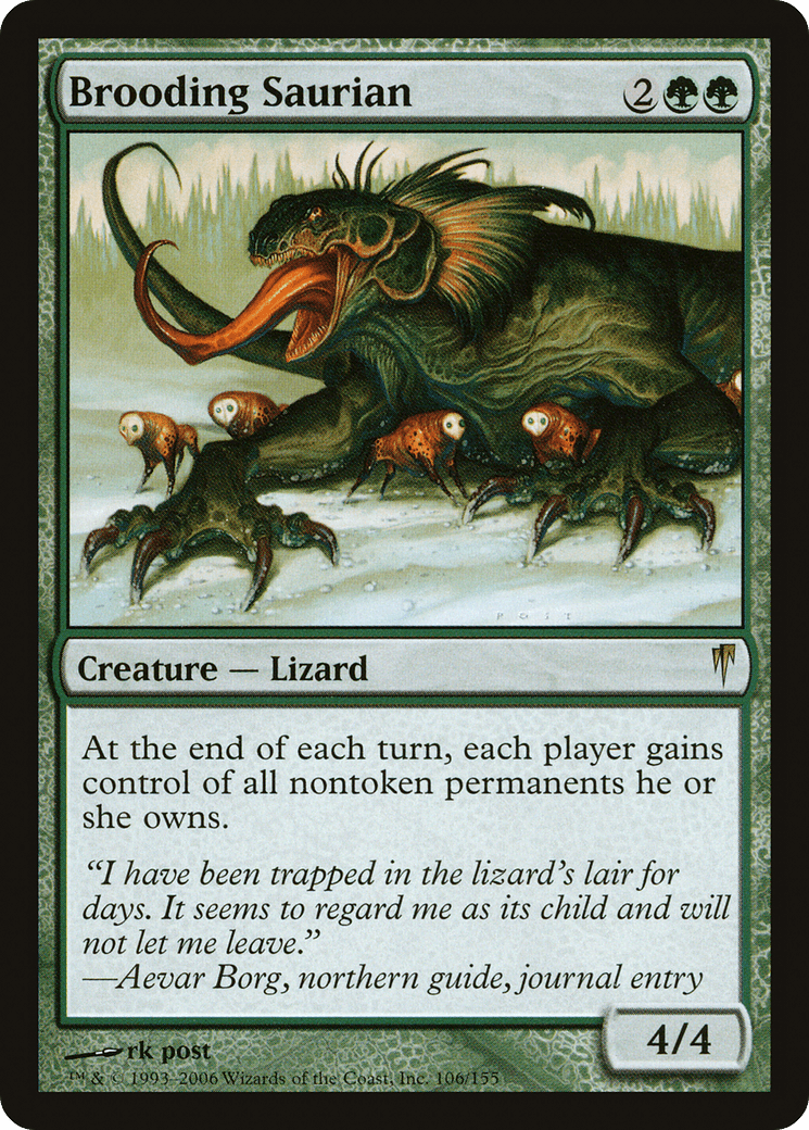 Brooding Saurian [Coldsnap] Foil