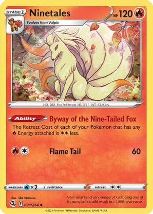 Ninetales 031/264 - SWSH08 Fusion Strike Reverse Holofoil