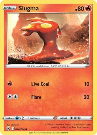Slugma 034/264 - SWSH08 Fusion Strike Reverse Holofoil