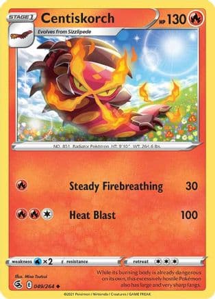 Centiskorch 049/264 - SWSH08 Fusion Strike