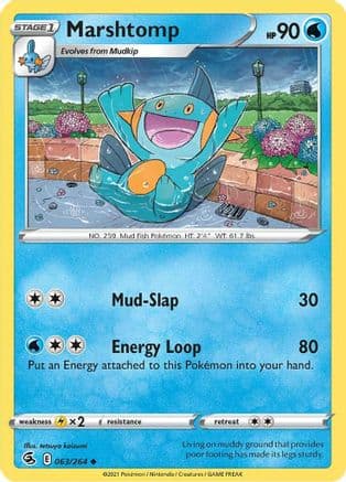 Marshtomp 063/264 - SWSH08 Fusion Strike Reverse Holofoil