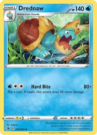 Drednaw 081/264 - SWSH08 Fusion Strike Reverse Holofoil