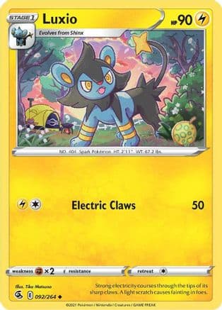 Luxio 092/264 - SWSH08 Fusion Strike Reverse Holofoil
