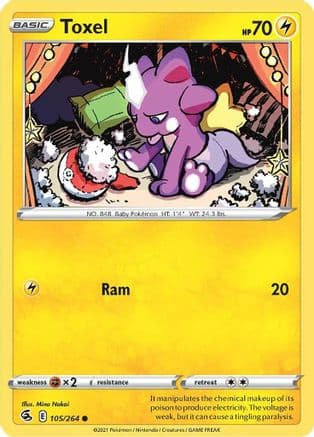 Toxel 105/264 - SWSH08 Fusion Strike Reverse Holofoil