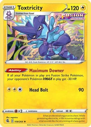 Toxtricity 108/264 - SWSH08 Fusion Strike Holofoil