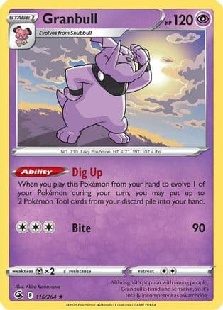 Granbull 116/264 - SWSH08 Fusion Strike Reverse Holofoil