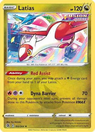 Latias (193/264) [Sword & Shield: Fusion Strike] Reverse Holofoil