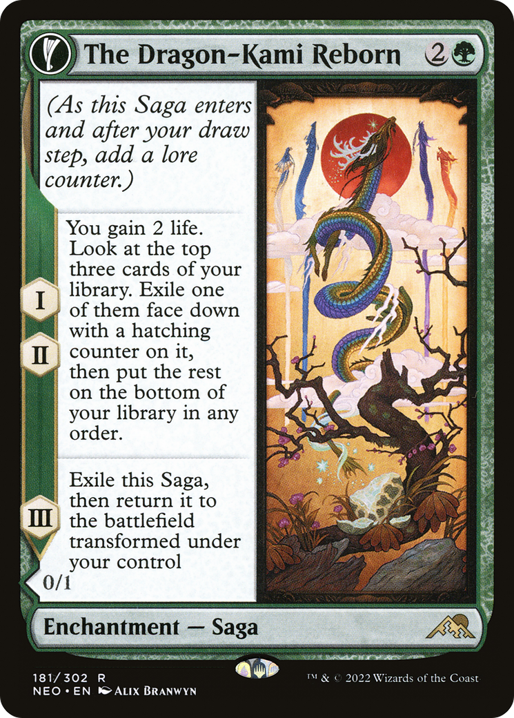 The Dragon-Kami Reborn // Dragon-Kami's Egg [Kamigawa: Neon Dynasty] Foil