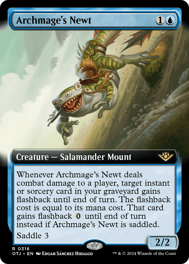 Archmage's Newt (Extended Art) [Outlaws of Thunder Junction] Foil