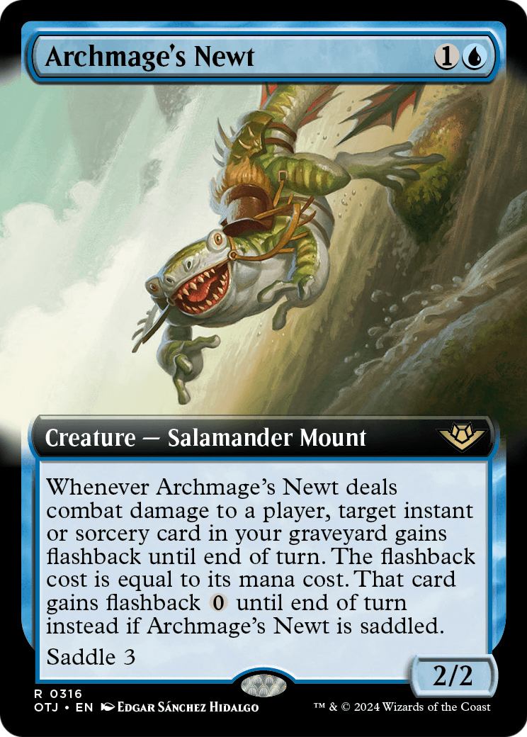 Archmage's Newt (Extended Art) [Outlaws of Thunder Junction] Foil