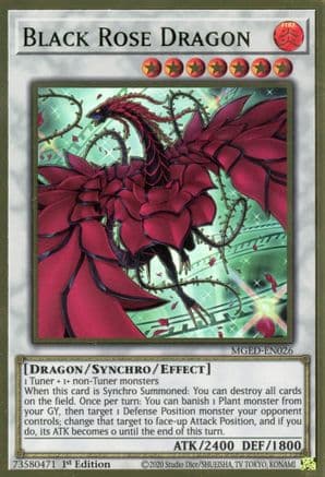 Black Rose Dragon (Alternate Art) [MGED-EN026] Gold Rare