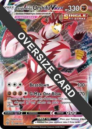 Single Strike Urshifu VMAX 86/163 - Jumbo Cards Holofoil