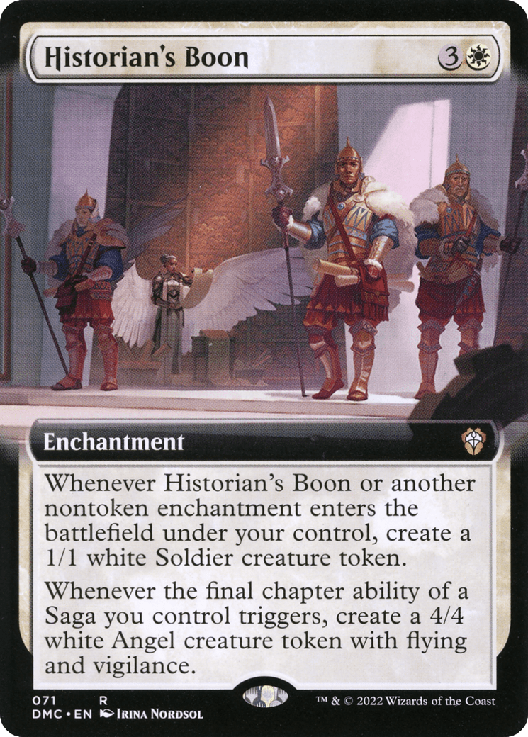 Historian's Boon (Extended Art) [Dominaria United Commander] Foil