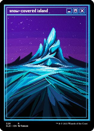 Snow-Covered Island (PixelSnowLands.jpg) (Foil Etched) (326) [Secret Lair Drop Series]  Foil