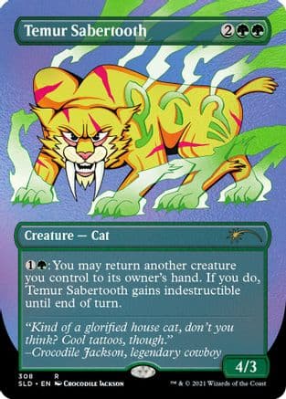 Temur Sabertooth (Foil Etched) (308) [Secret Lair Drop Series]  Foil