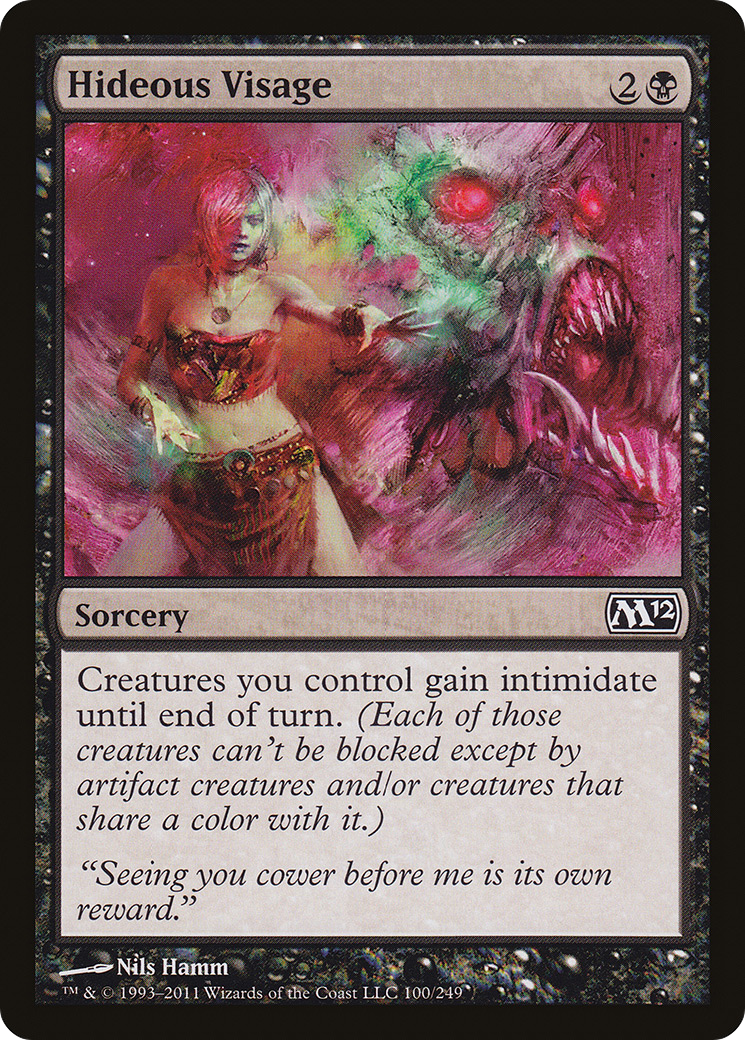 Hideous Visage [Magic 2012] Foil
