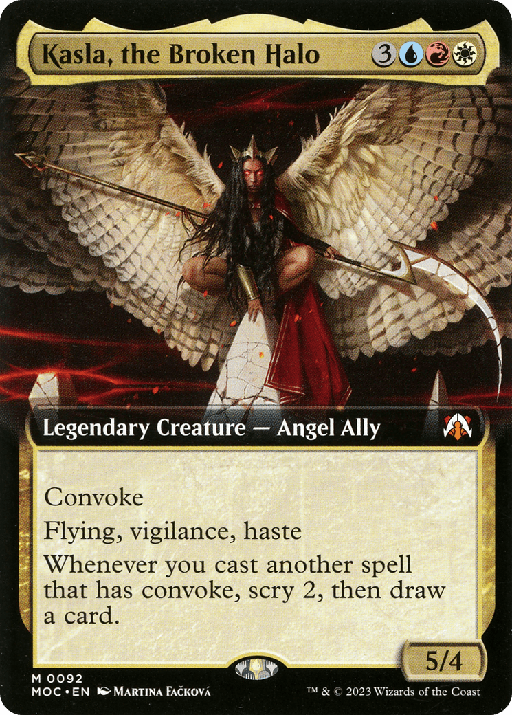 Kasla, the Broken Halo (Extended Art) [March of the Machine Commander] Foil