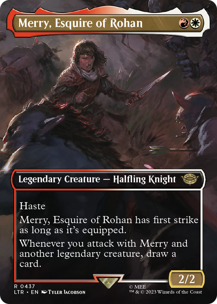 Merry, Esquire of Rohan (Borderless Alternate Art) [The Lord of the Rings: Tales of Middle-Earth] Foil