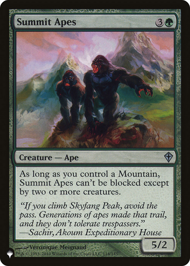 Summit Apes |  (WWK-114) [The List]