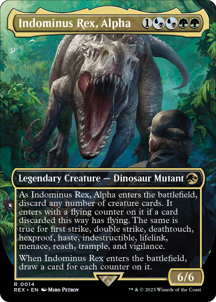 Indominus Rex, Alpha (Borderless) [Jurassic World Collection] Foil