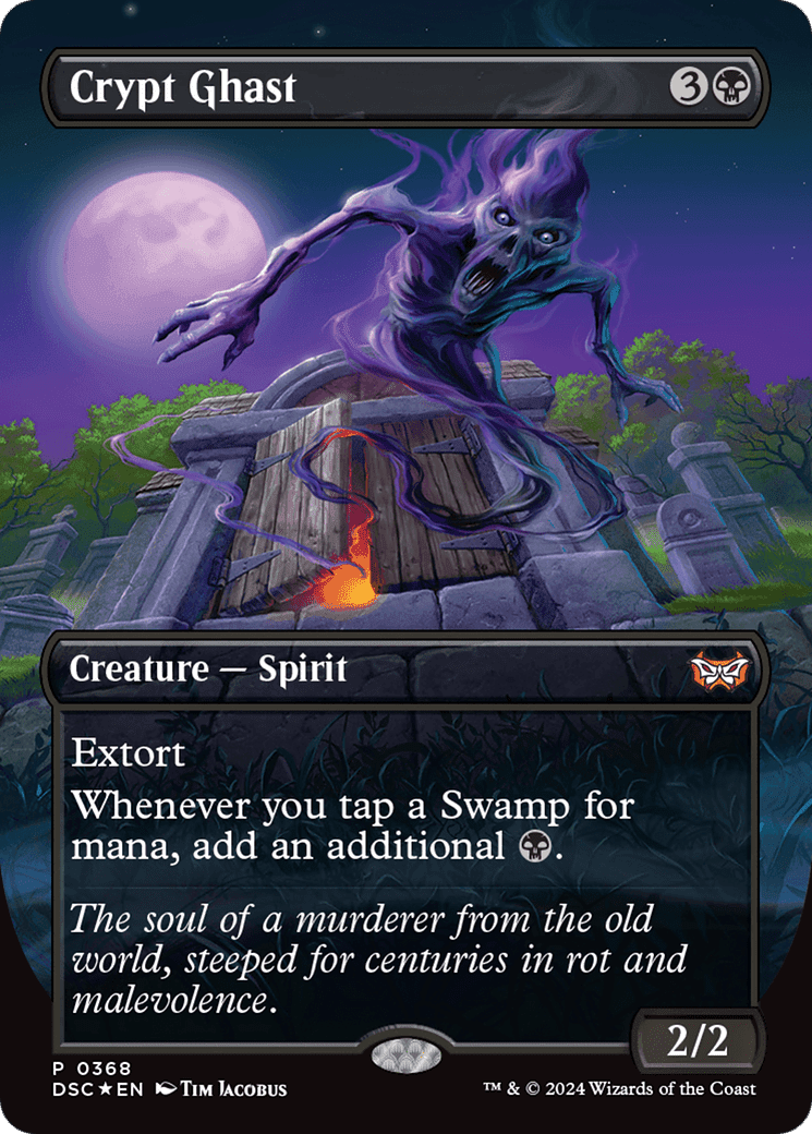 Crypt Ghast (Borderless) [Duskmourn: House of Horror Commander] Foil