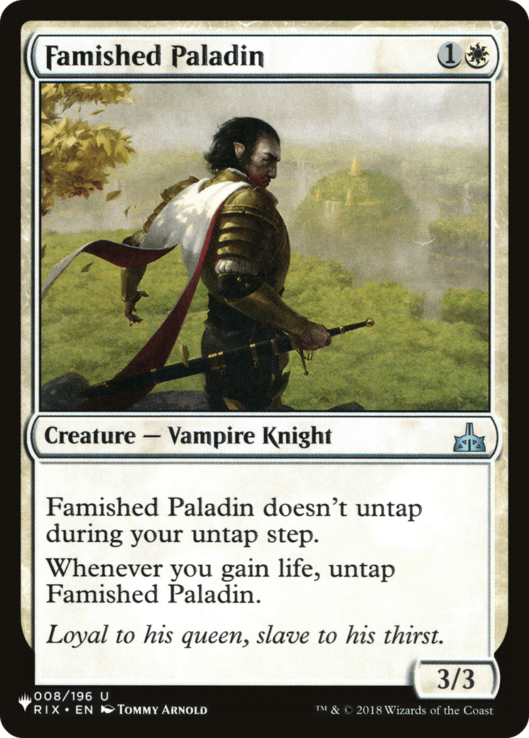 Famished Paladin |  (RIX-8) [The List]