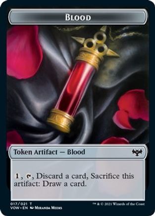 Blood Double-Sided Token (Challenger 2022) |  (017) [Unique and Miscellaneous Promos]