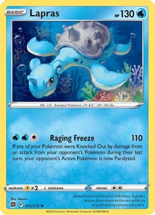 Lapras 031  SWSH09 Brilliant Stars - Rare