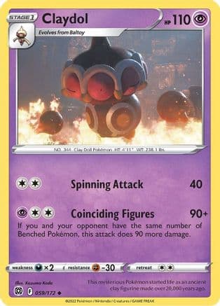 Claydol 059/172 - SWSH09 Brilliant Stars Reverse Holofoil