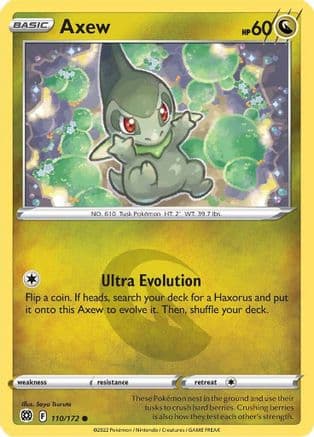 Axew 110/172 - SWSH09 Brilliant Stars Reverse Holofoil