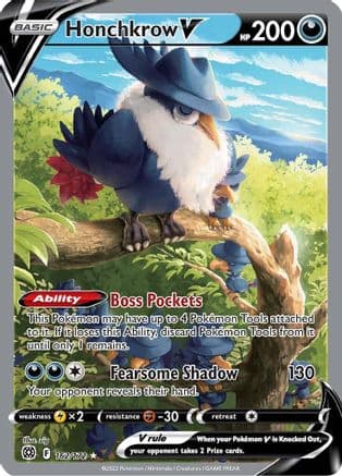 Honchkrow V (Alternate Full Art) 162/172 - SWSH09 Brilliant Stars Holofoil
