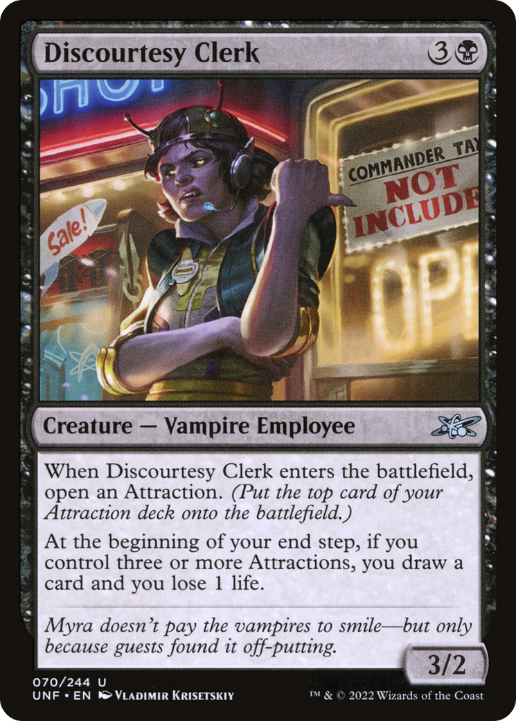Discourtesy Clerk [Unfinity] Foil