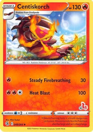 Centiskorch (# Cinderace Stamped) 49/264 - Battle Academy 2022
