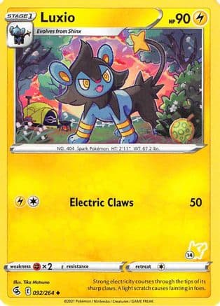 Luxio (# Pikachu Stamped) 92/264 - Battle Academy 2022