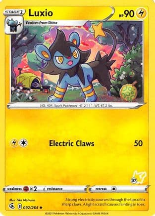 Luxio (# Pikachu Stamped) 92/264 - Battle Academy 2022